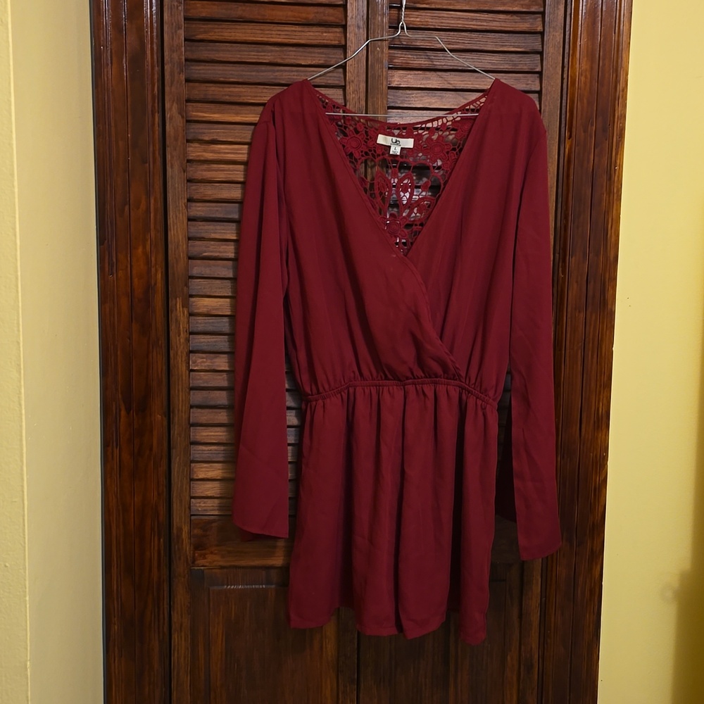 Maroon romper Large
